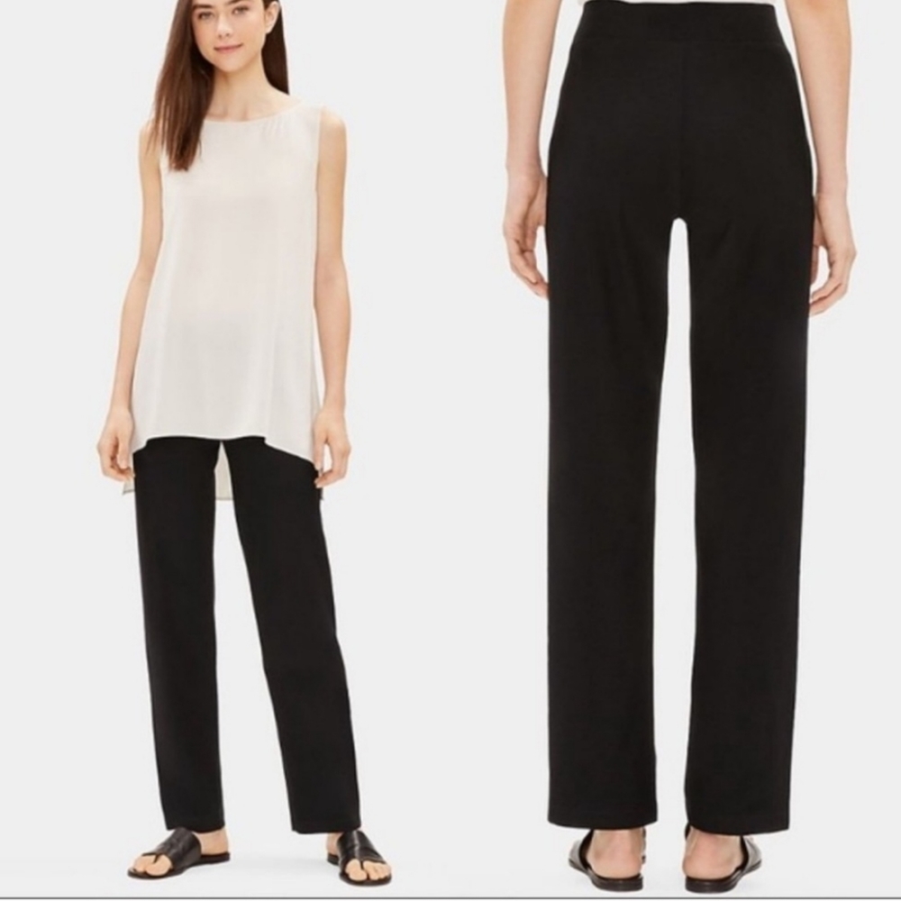 Eileen Fisher Stretch Knit Crepe  Pull-on Pants